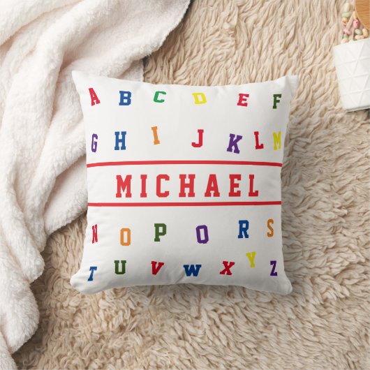 Coussin personnalisé avec alphabet (Couverture)