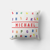 Coussin personnalisé avec alphabet (Recto)