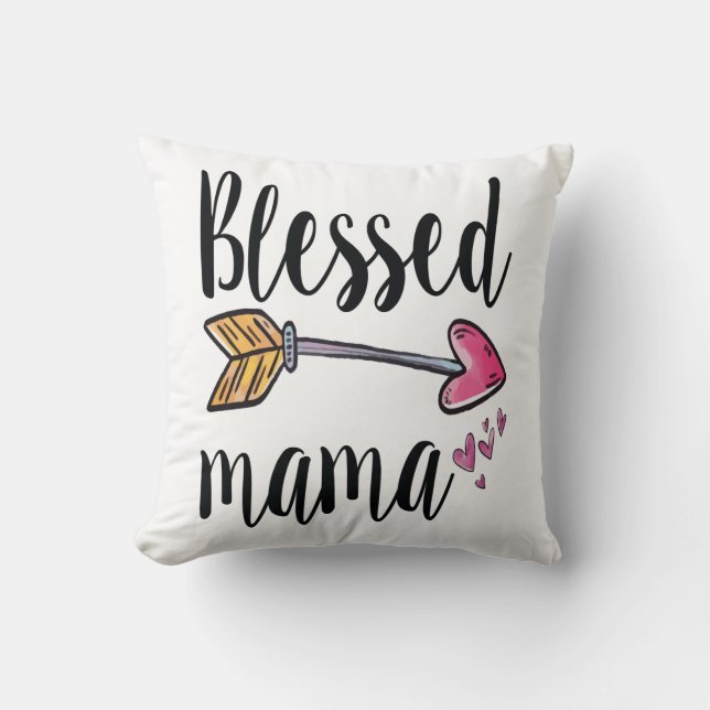 Coussin Personnalisé avec les noms d'enfants bienheureux m (Recto)