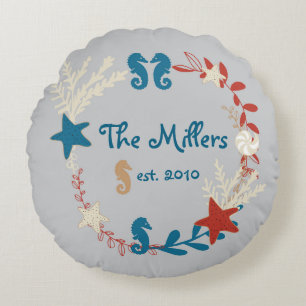 Coussin personnalisé avec nom et date du mariage