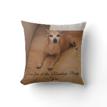 Coussin personnalisé avec photo et nom en mémoire 