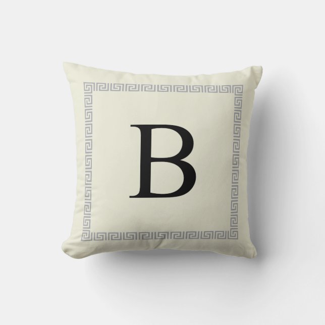 Coussin personnalisé | B initial de monogramme (Recto)