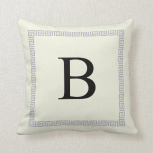Coussin personnalisé B initial de monogramme