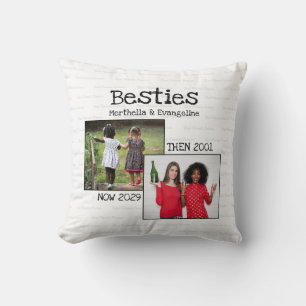 Coussin ***Personnalisé BFF 2 Photo Keepsaké Best Friends