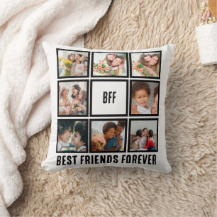 Coussin Personnalisé BFF Meilleurs amis Forever 8 Collage 