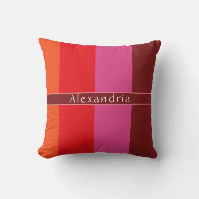 Coussin Personnalisé Chic strié (Recto)