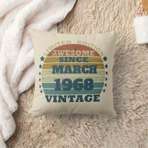 Coussin Personnalisé cinquante-cinq vintage 55e anniversai