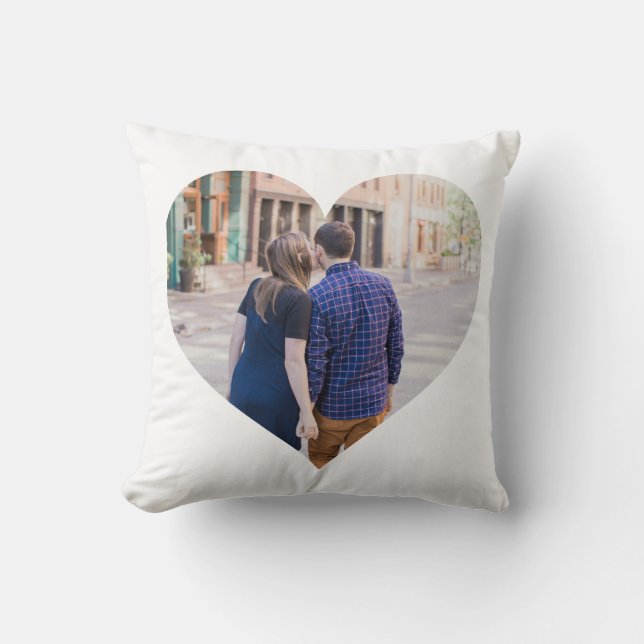 Coussin Personnalisé | Coeur photo (Recto)