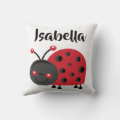 Coussin personnalisé de coccinelle de crèche de (Verso)