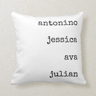 Coussin personnalisé de famille