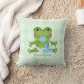 Coussin personnalisé de petite grenouille mignonne (Couverture)