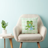 Coussin personnalisé de petite grenouille mignonne (Chaise)
