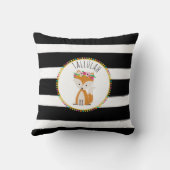 Coussin personnalisé de rayure de Fox de bébé (Verso)