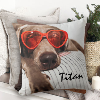 Coussin personnalisé double face avec 2 photos et
