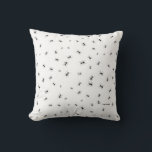 Coussin personnalisé du Motif de fourmis monochrom<br><div class="desc">Ajoutez un accent unique et amusant à n'importe quel espace avec ce coussin moderne avec des illustrations de fourmis noires sur un arrière - plan blanc.</div>