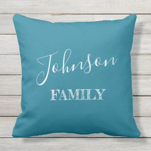 Coussin Personnalisé en bleu et blanc Turquoise de votre