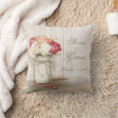 Coussin Personnalisé épousant le carreau de roses de pot (Couverture)