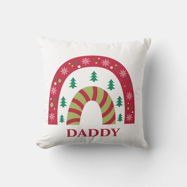 Coussin Personnalisé Famille unique Boho Rainbow (Recto)