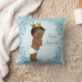 Coussin Personnalisé Feuilles ethniques de Prince Bleu (Couverture)