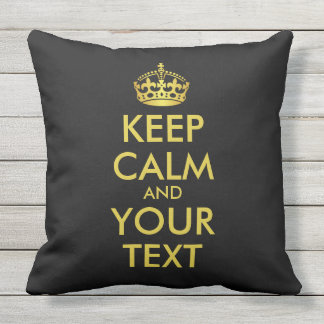 Coussin Personnalisé GARDEZ LE CALME et VOTRE TEXTE