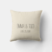 Coussin Personnalisé Happy Jamais Après Mariage Keepsaké (Verso)