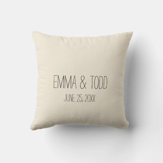 Coussin Personnalisé Happy Jamais Après Mariage Keepsaké (Verso)