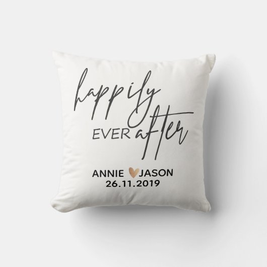 Coussin Personnalisé |Heureusement après | MARIAGE |Pilote (Recto)