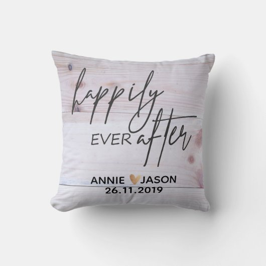 Coussin Personnalisé |Heureusement après | MARIAGE |Pilote (Recto)