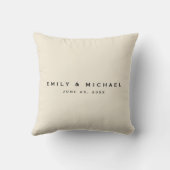 Coussin Personnalisé heureusement pour toujours épousant (Verso)