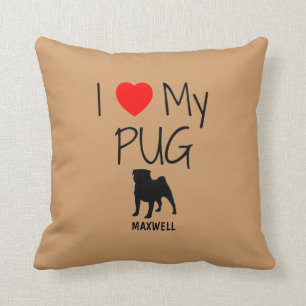 Coussin Personnalisé J'aime mon Carlin