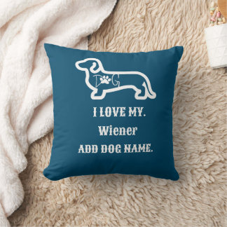 Coussin Personnalisé J'Aime Mon Wiener