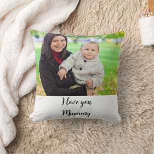 Coussin Personnalisé Je t'aime maman photo
