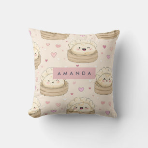 Coussin Personnalisé Kawaii Pastel Dumpling Motif