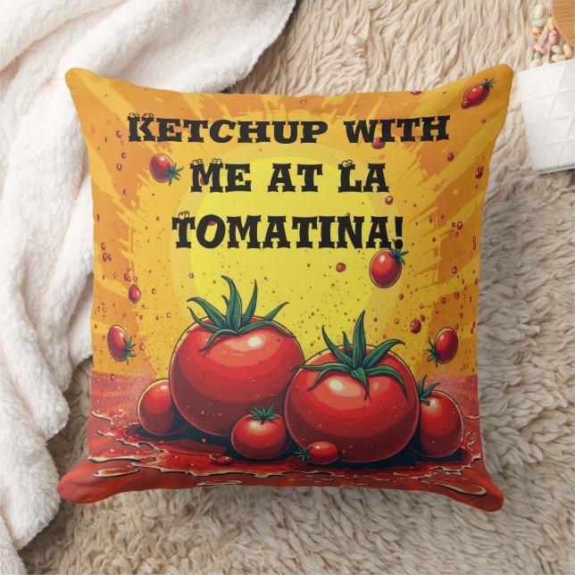 Coussin Personnalisé La Tomatina - Fête de la Tomate sur m (Couverture)