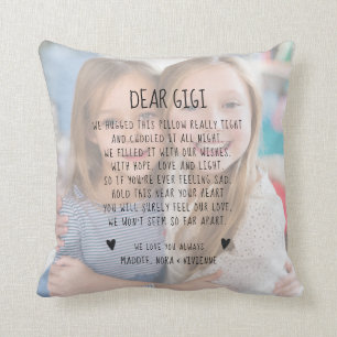 Coussin Personnalisé Message Gigi Photo Chic Fête des M