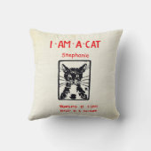 Coussin Personnalisé New Baby's Room Je suis un chat (Verso)