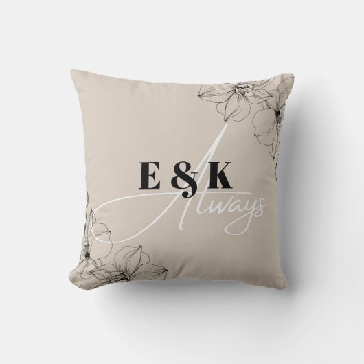 Coussin Personnalisé - Noms et initiales (Recto)