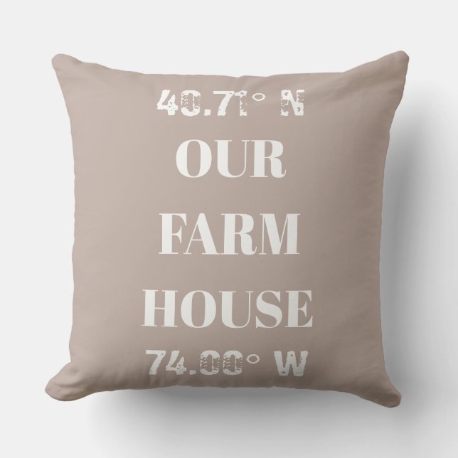 Coussin Personnalisé Notre Maison De Ferme Coordonnées Lan (Recto)