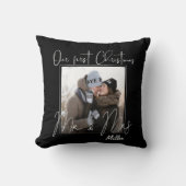 Coussin Personnalisé Notre Premier Noël en tant que M. et  (Recto)