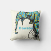 Coussin Personnalisé Nouveau bébé garçon's Room Circus Ele (Recto)