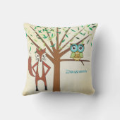 Coussin Personnalisé Nouveau bébé garçon's Room Cute Fox a (Verso)