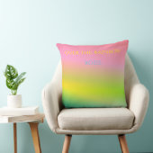 coussin personnalisé "Over the rainbow". (Chaise)