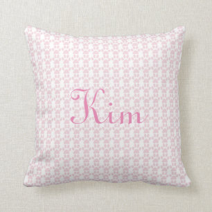 Coussin personnalisé par empreinte de patte rose
