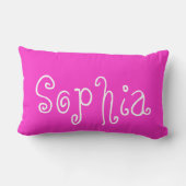 Coussin personnalisé par Lumbar rose de Sophia (Verso)