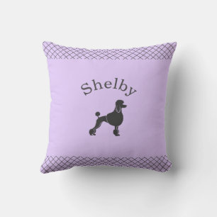 Coussin Personnalisé Poodle Lavande Pastel
