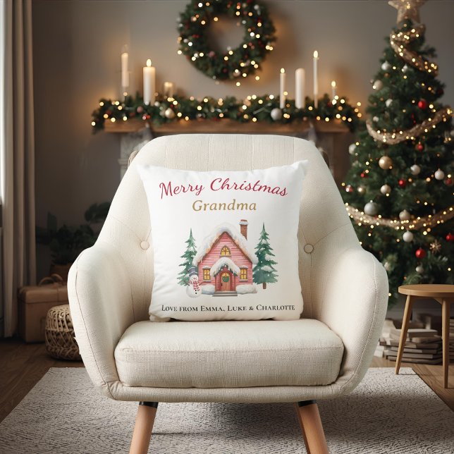 Coussin personnalisé pour grand-mère à Noël (Créateur téléchargé)