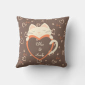 Coussin Personnalisé pour les couples mignonne Chat Saint  (Verso)