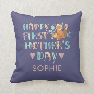 Coussin Personnalisé Premier jour des mères 1ère fois Mama
