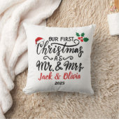 Coussin Personnalisé Premier Noël en tant que M. & Mme Orn (Couverture)
