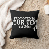 Coussin Personnalisé Promoté à papa maman grand-père famil (Couverture)